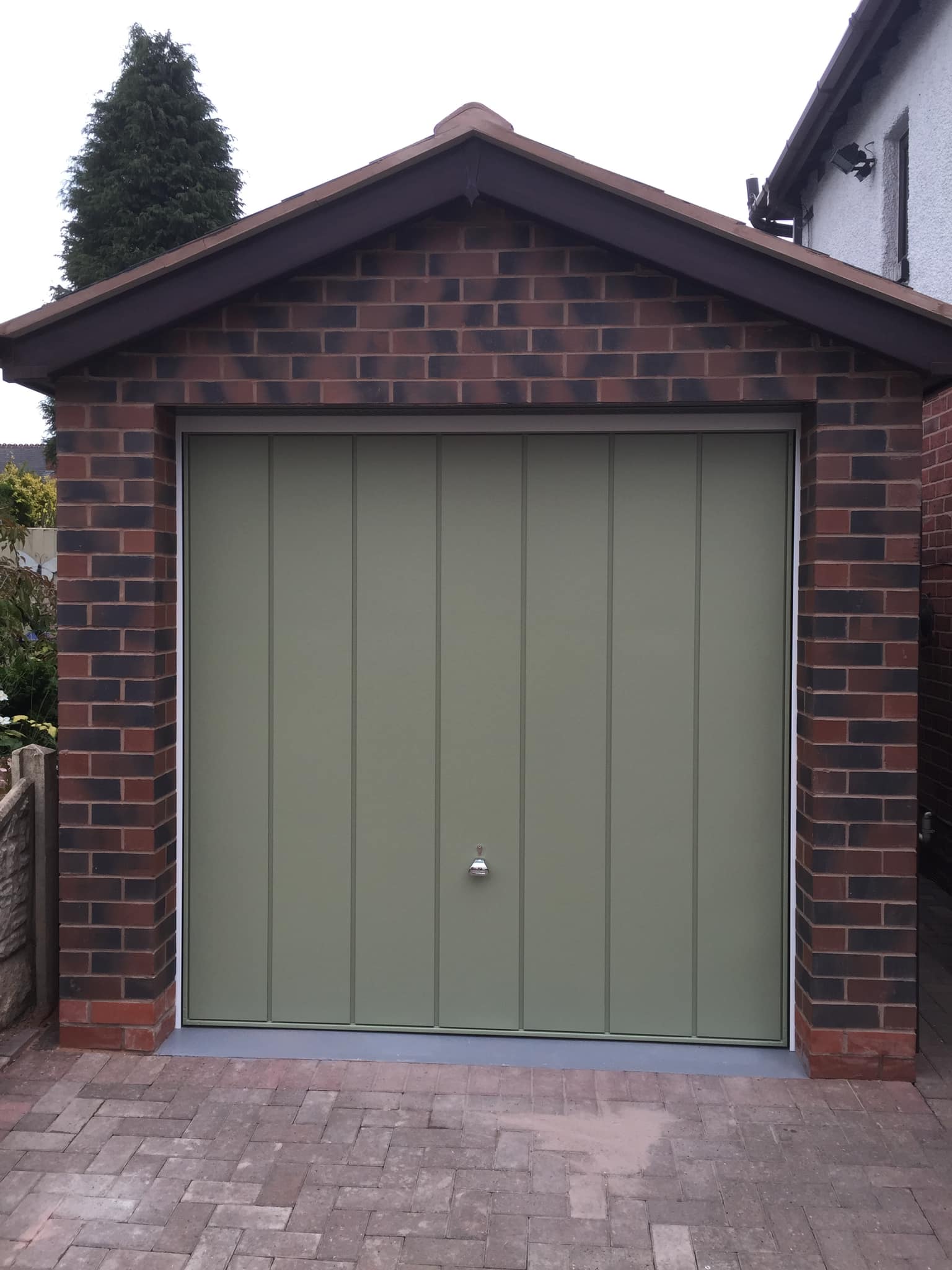 green up and over garage door