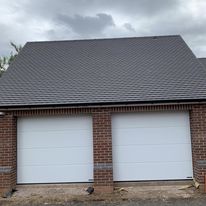 double garage white doors by LMS