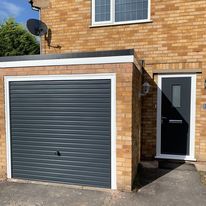 matching front door and garage black