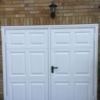 white side hinged garage door by LMS
