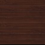 dark oak timber garage door