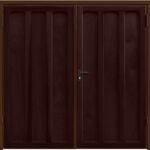 ebony stain side hinged garage door