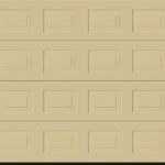light ivory square panels garage door