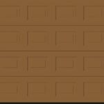 ochre brown square panelled garage door