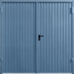 Pigeon Blue side hinged garage door