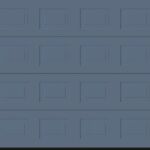 pigeon blue square sectional panel garage door