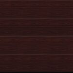 dark wood panelled garage door