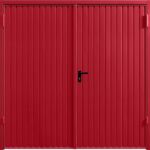 Ruby Red side hinged garage door
