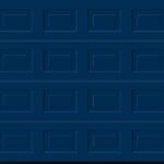 sapphire blue square panelled garage door