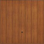 Sherwood steel garage door wood effect