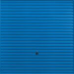 Signal Blue roller garage door