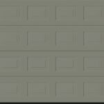 stone grey square panelled garage door