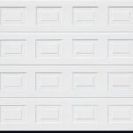 traffic white square panelled garage doors