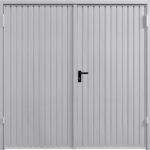 white aluminium side hinged garage door