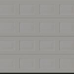 white aluminium square panelled garage door