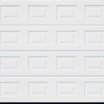 woodgrain classic square panelled garage door
